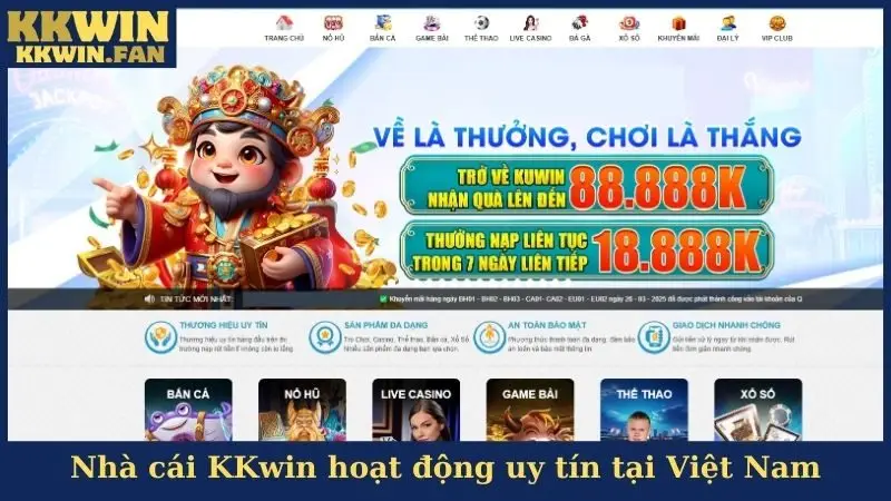 Nhà cái KKwin hoạt động uy tín tại Việt Nam