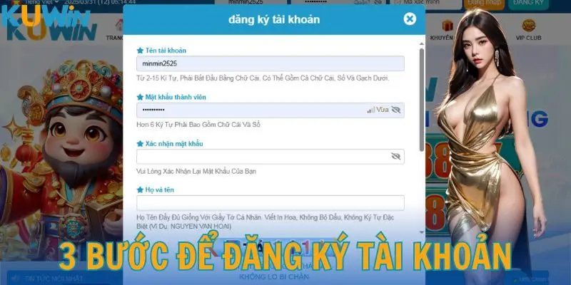 3 Bước đăng kí tài khoản dễ thực hiện