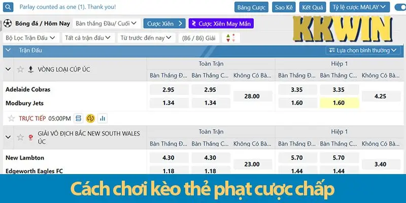 Khám phá các mẹo chơi kèo chấp thẻ phạt bất bại từ cao thủ cá độ bóng đá